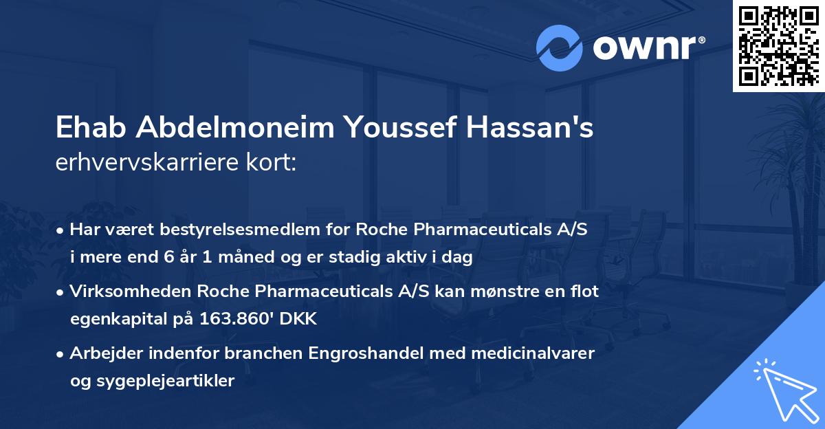 Ehab Abdelmoneim Youssef Hassan's erhvervskarriere kort