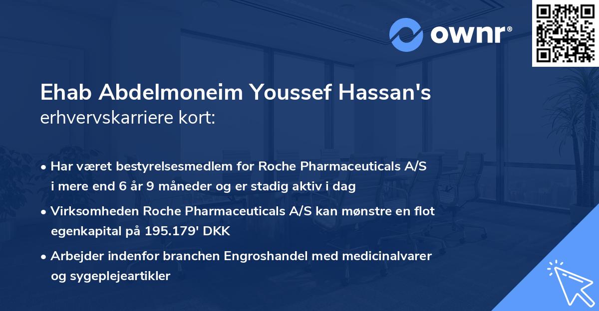 Ehab Abdelmoneim Youssef Hassan's erhvervskarriere kort