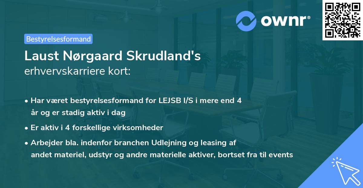 Laust Nørgaard Skrudland's erhvervskarriere kort
