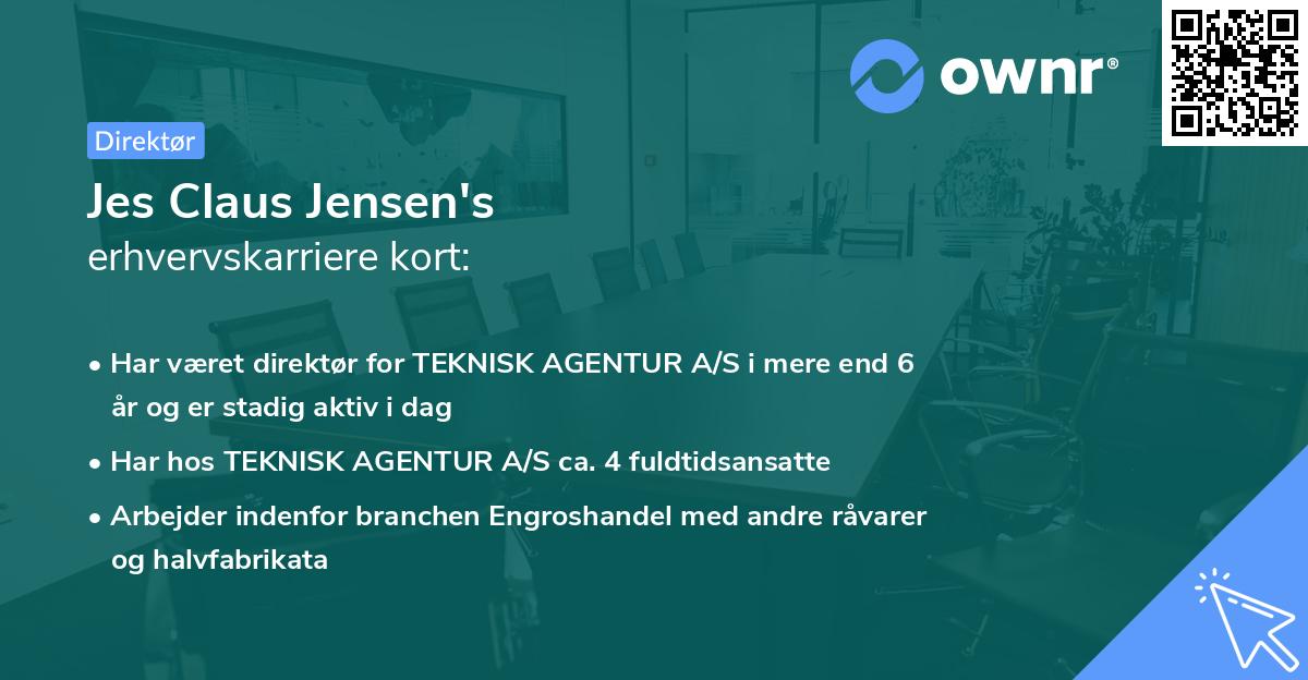 Jes Claus Jensen's erhvervskarriere kort