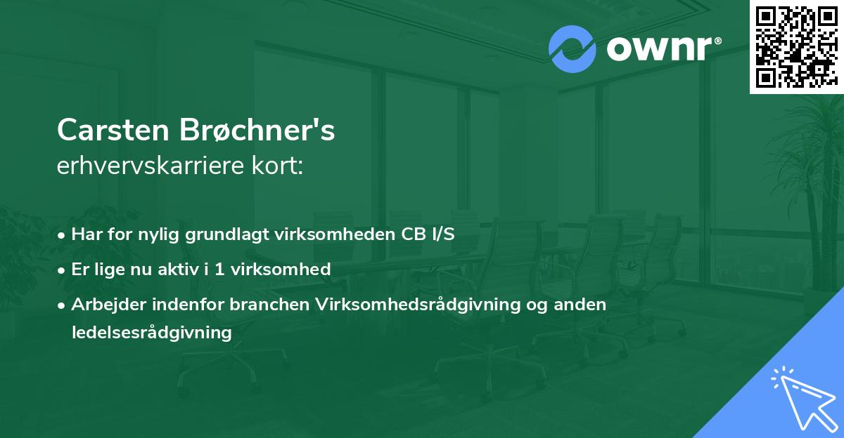 Carsten Brøchner's erhvervskarriere kort