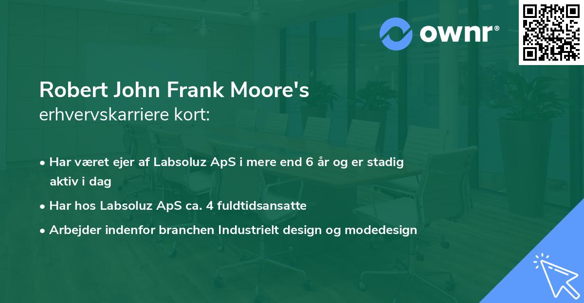 Robert John Frank Moore's erhvervskarriere kort
