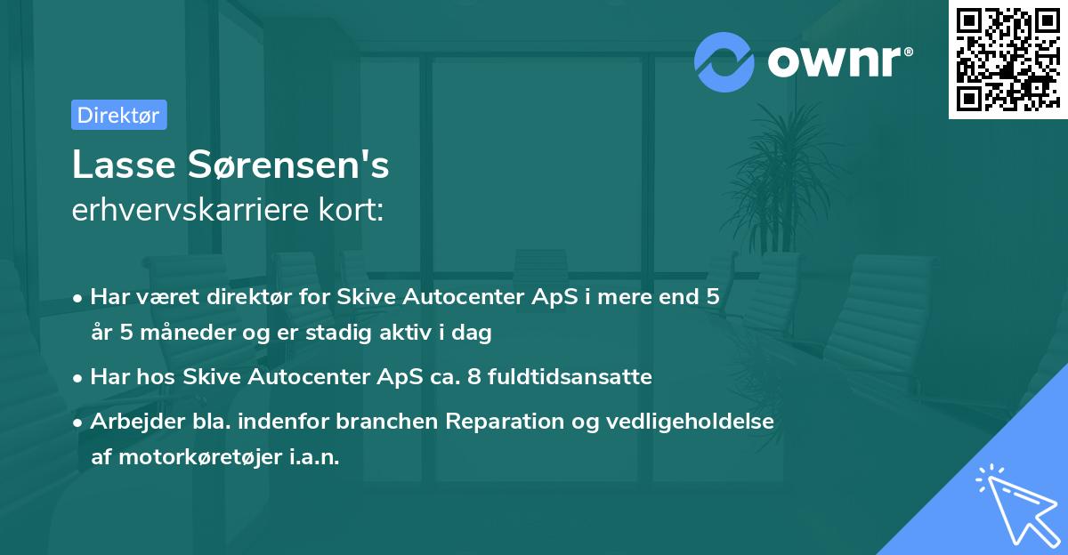 Lasse Sørensen's erhvervskarriere kort