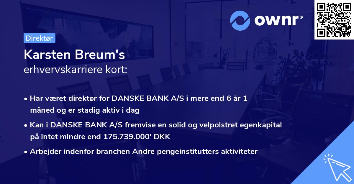 Karsten Breum's erhvervskarriere kort