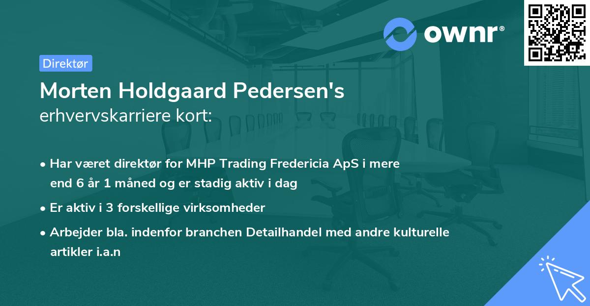 Morten Holdgaard Pedersen's erhvervskarriere kort