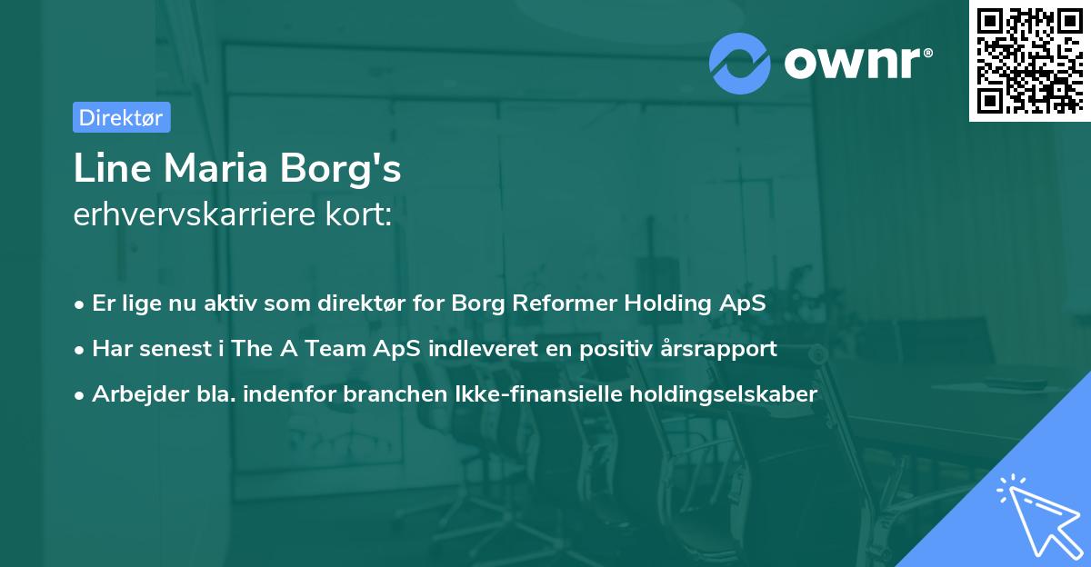 Line Maria Borg's erhvervskarriere kort