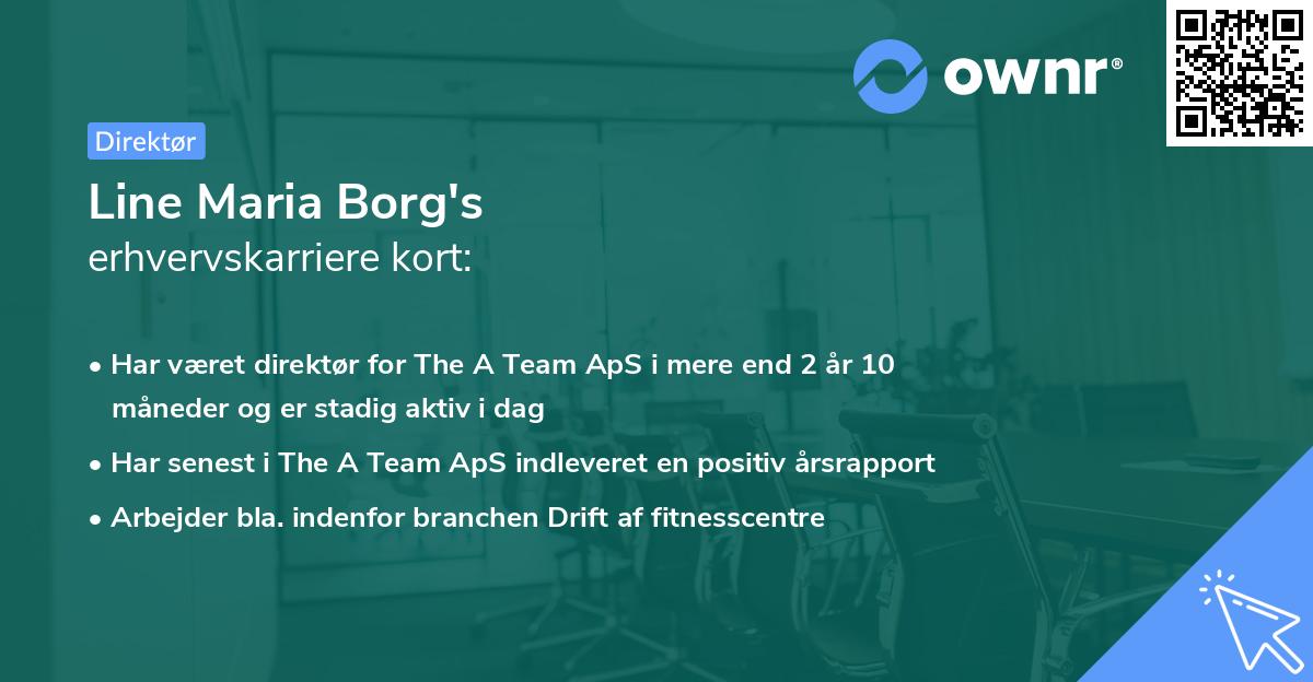 Line Maria Borg's erhvervskarriere kort