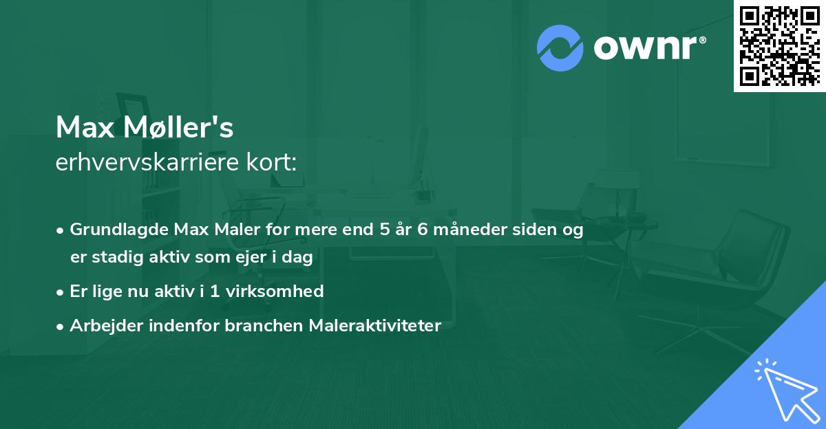 Max Møller's erhvervskarriere kort