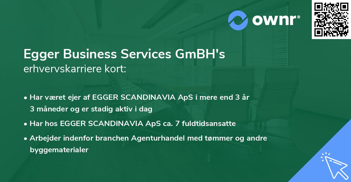 Egger Business Services GmBH's erhvervskarriere kort