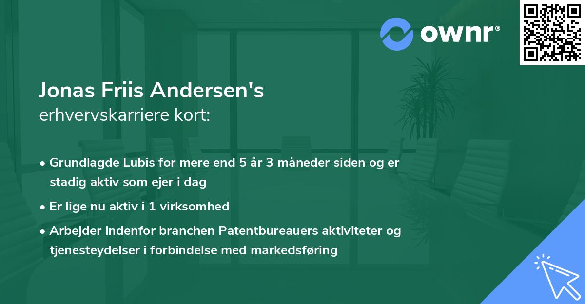 Jonas Friis Andersen's erhvervskarriere kort