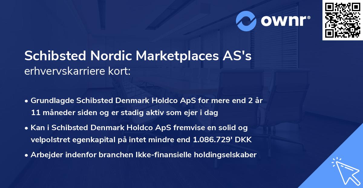 Schibsted Nordic Marketplaces AS's erhvervskarriere kort