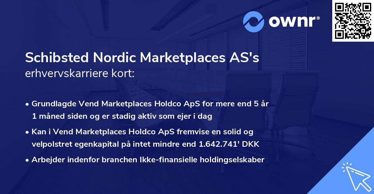 Schibsted Nordic Marketplaces AS's erhvervskarriere kort