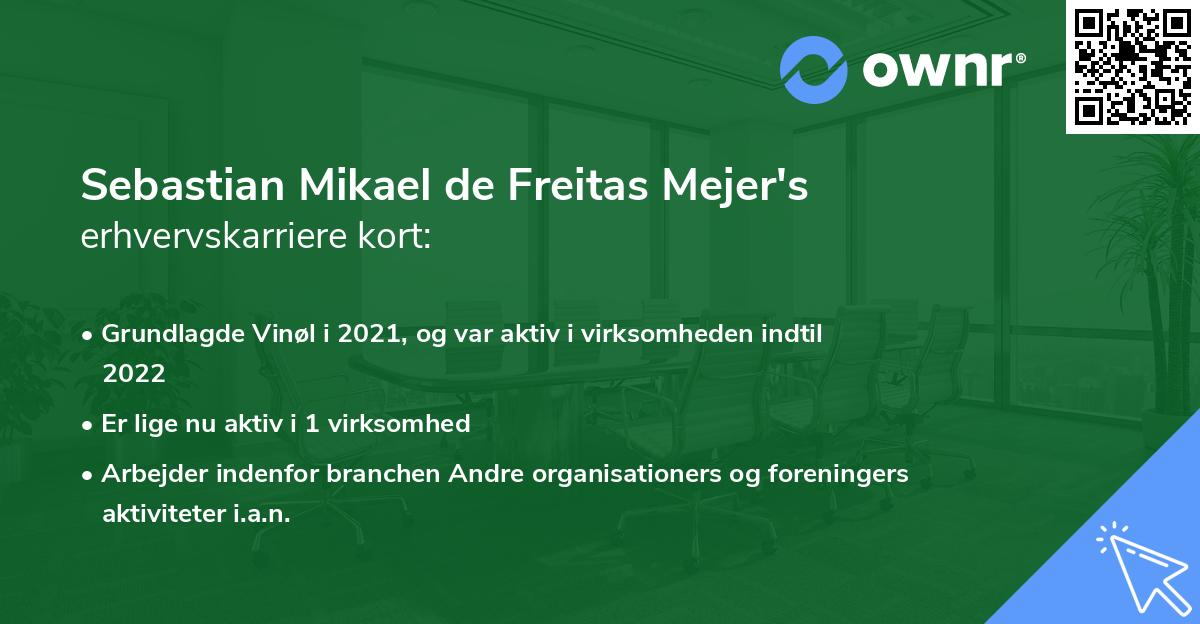 Sebastian Mikael de Freitas Mejer's erhvervskarriere kort