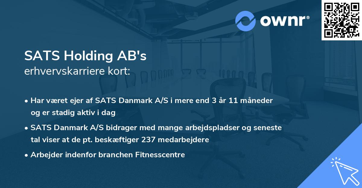 SATS Holding AB's erhvervskarriere kort