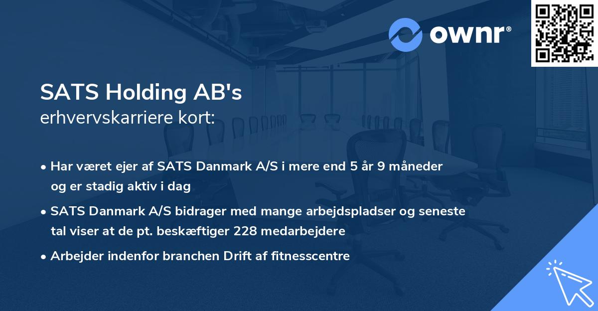 SATS Holding AB's erhvervskarriere kort