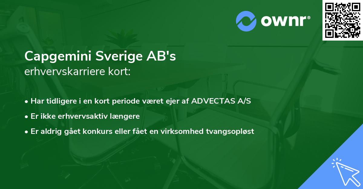 Capgemini Sverige AB's erhvervskarriere kort
