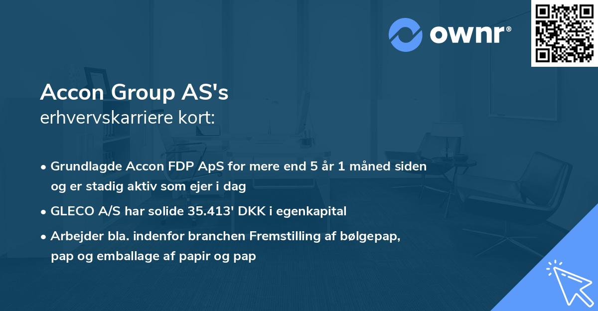 Accon Group AS's erhvervskarriere kort