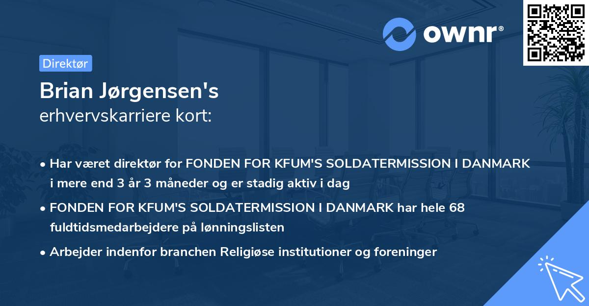 Brian Jørgensen's erhvervskarriere kort