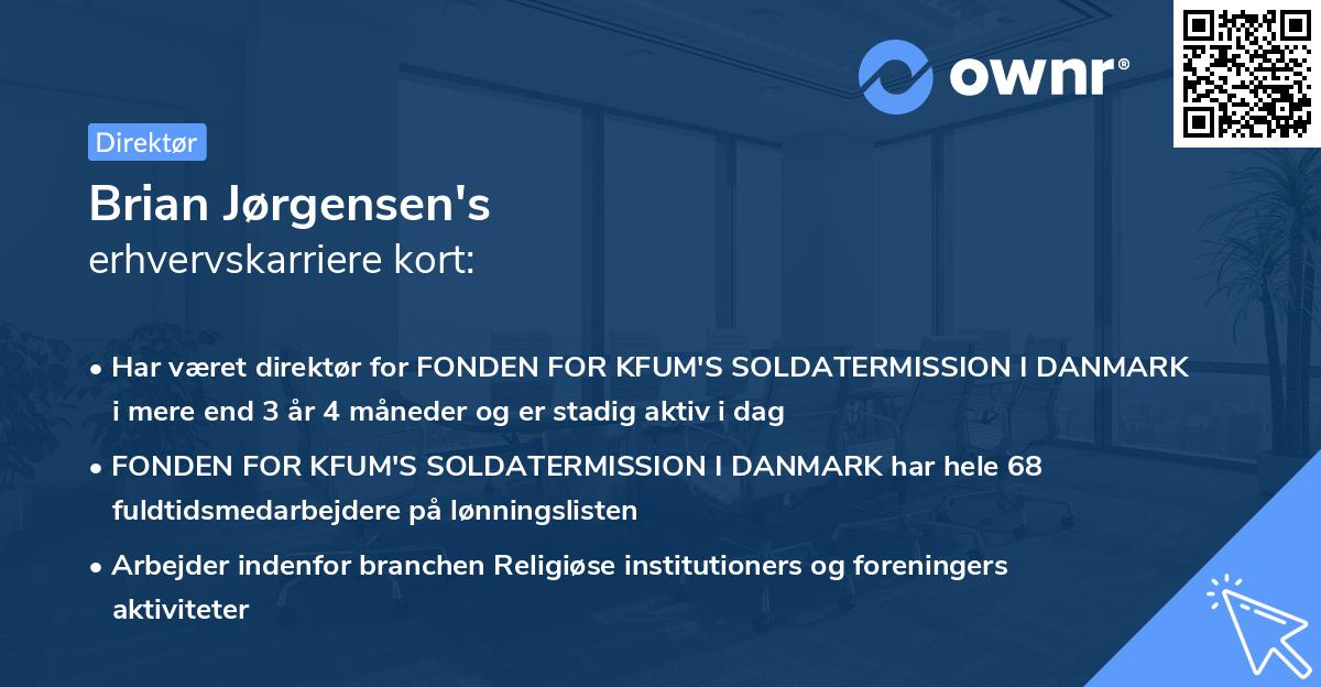 Brian Jørgensen's erhvervskarriere kort