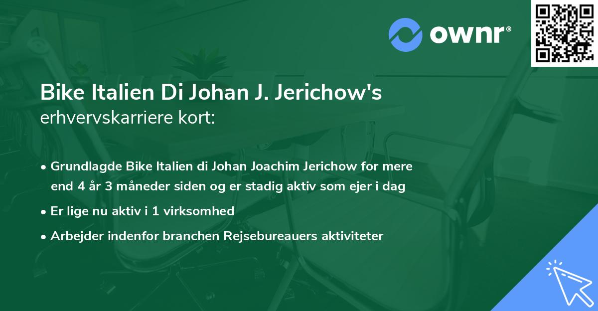 Bike Italien Di Johan J. Jerichow's erhvervskarriere kort