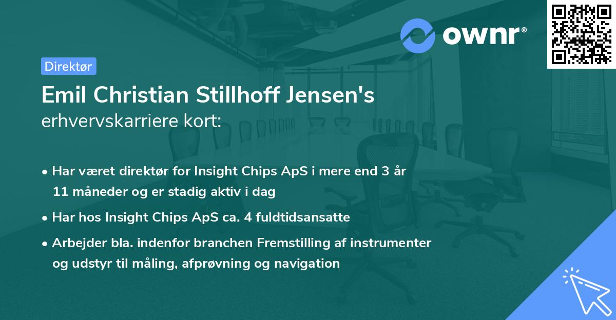 Emil Christian Stillhoff Jensen's erhvervskarriere kort