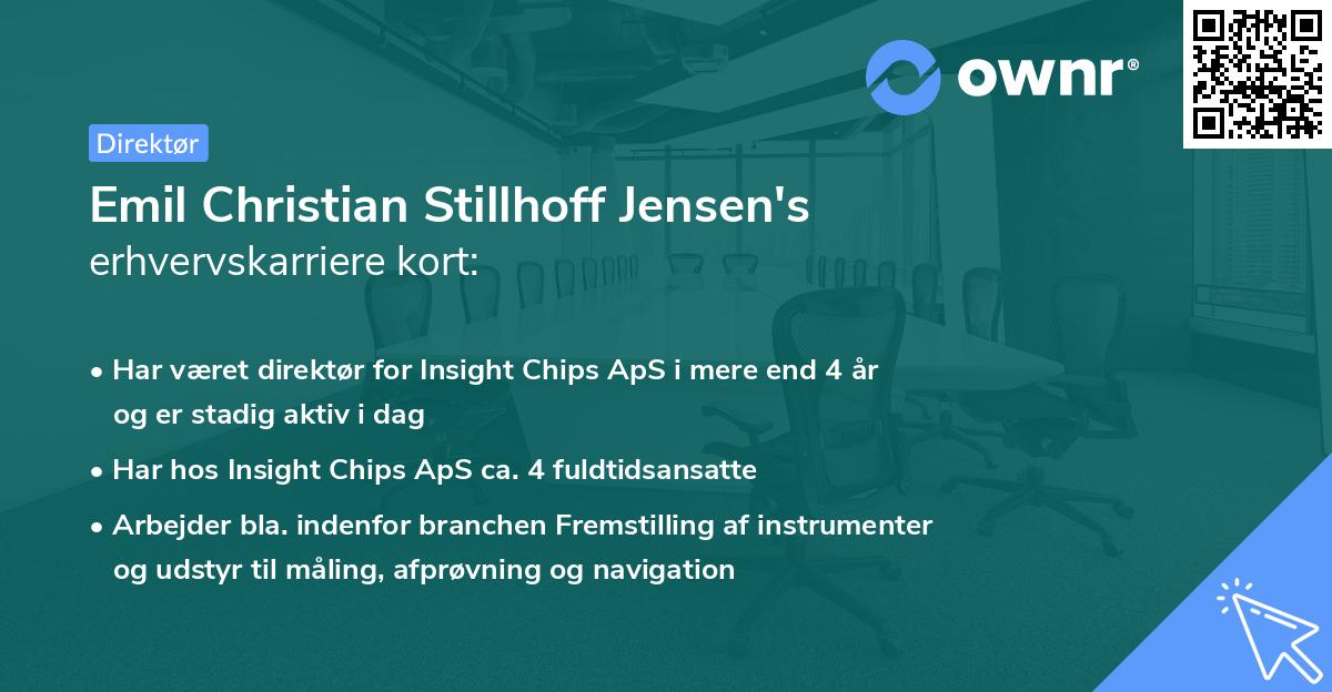 Emil Christian Stillhoff Jensen's erhvervskarriere kort