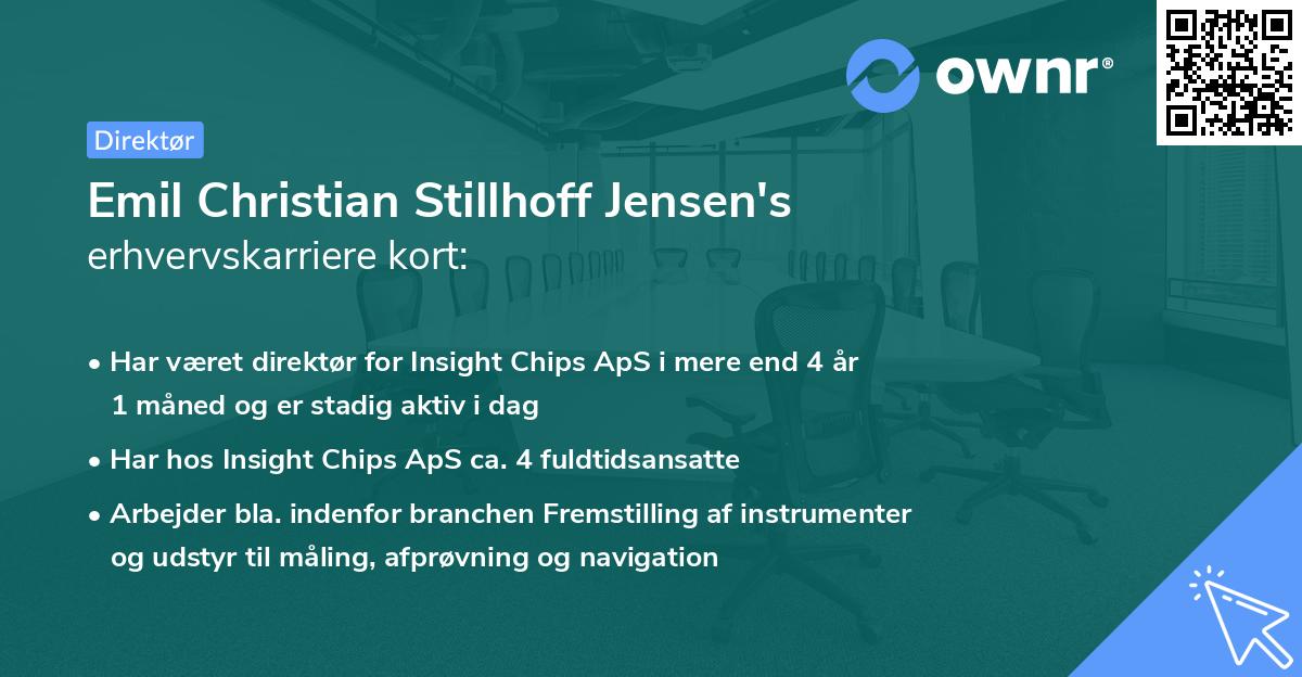 Emil Christian Stillhoff Jensen's erhvervskarriere kort