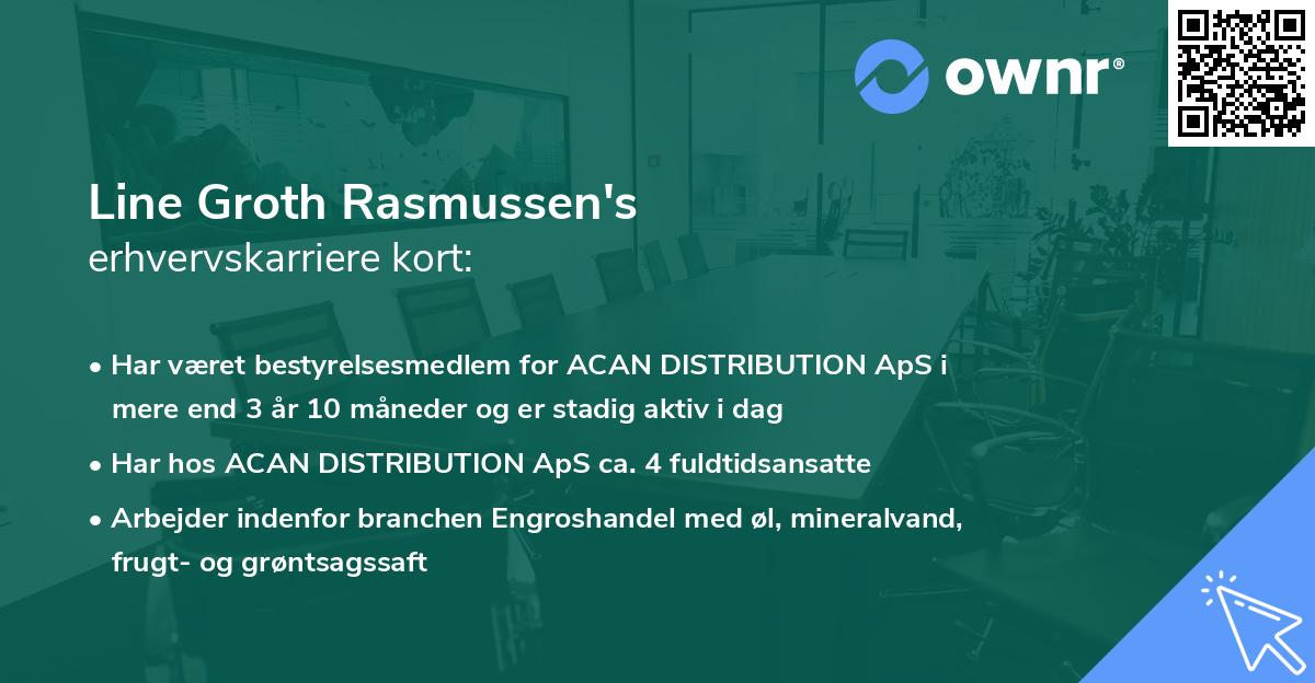 Line Groth Rasmussen's erhvervskarriere kort