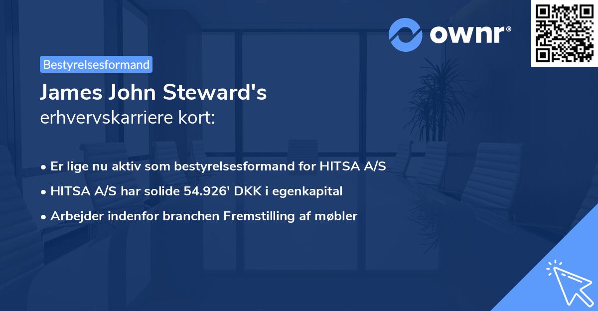 James John Steward's erhvervskarriere kort