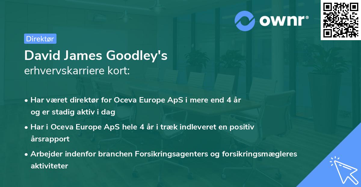 David James Goodley's erhvervskarriere kort