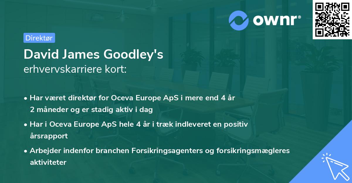 David James Goodley's erhvervskarriere kort