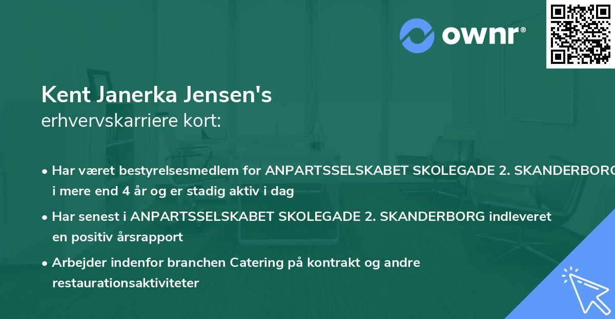 Kent Janerka Jensen's erhvervskarriere kort