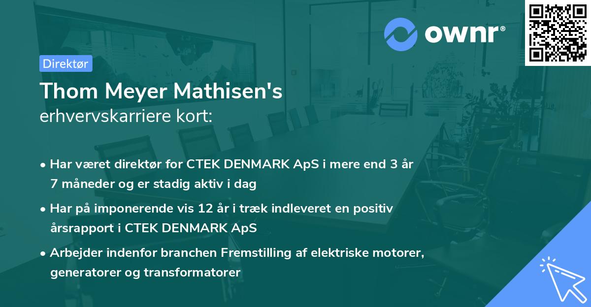 Thom Meyer Mathisen's erhvervskarriere kort
