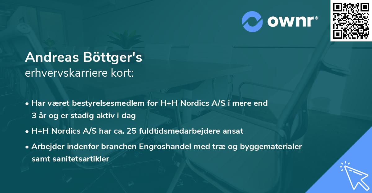 Andreas Böttger's erhvervskarriere kort