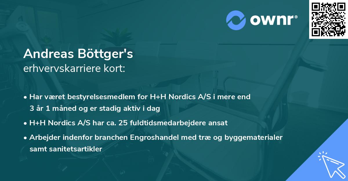 Andreas Böttger's erhvervskarriere kort