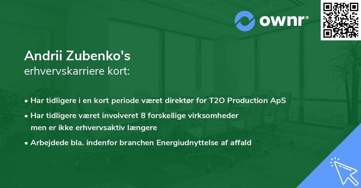 Andrii Zubenko's erhvervskarriere kort