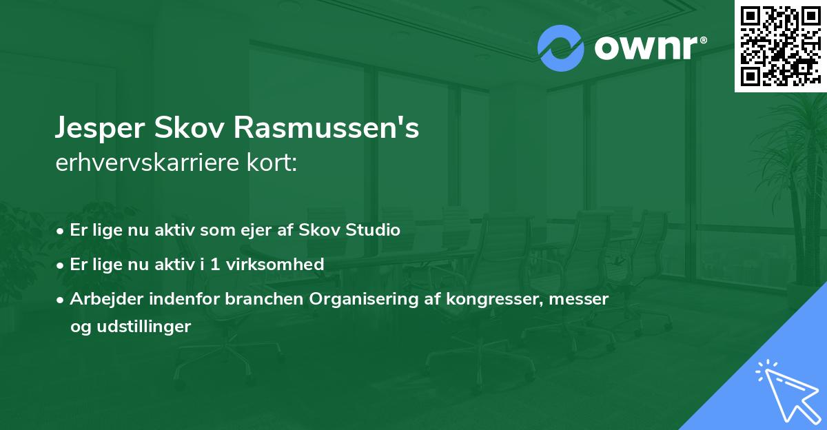 Jesper Skov Rasmussen's erhvervskarriere kort