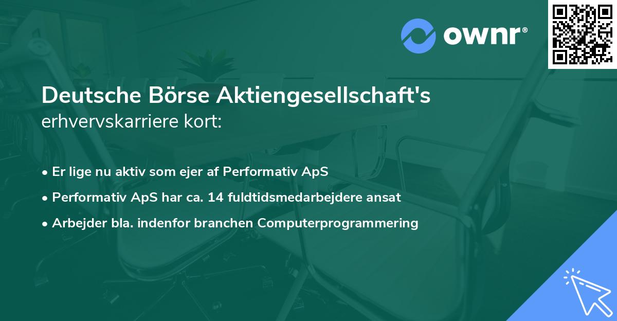 Deutsche Börse Aktiengesellschaft's erhvervskarriere kort