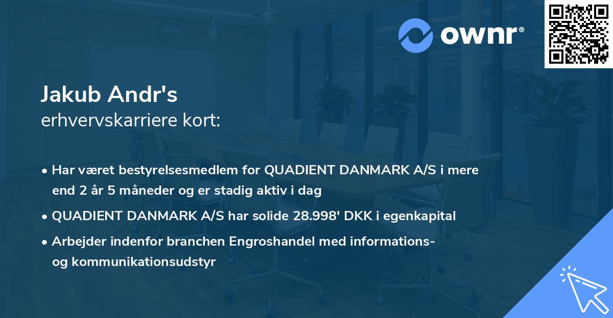 Jakub Andr's erhvervskarriere kort