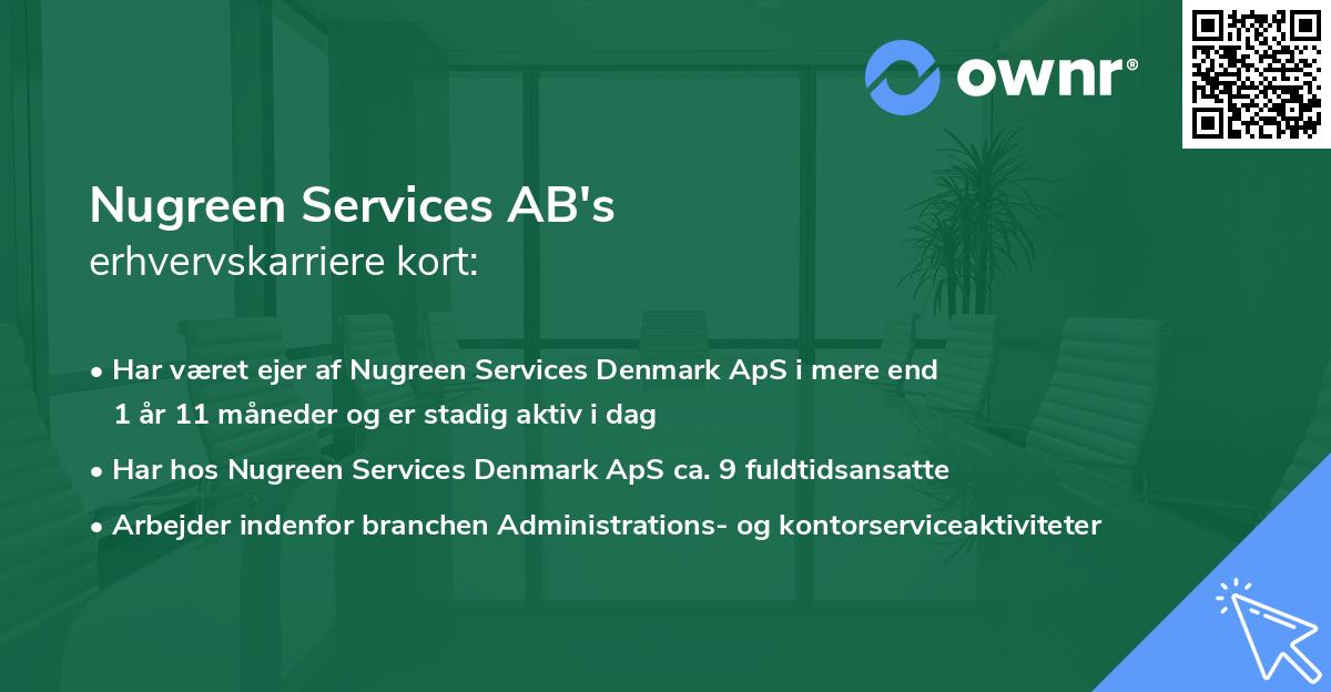 Nugreen Services AB's erhvervskarriere kort