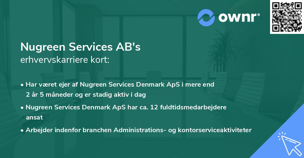 Nugreen Services AB's erhvervskarriere kort