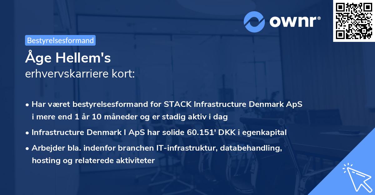 Åge Hellem's erhvervskarriere kort