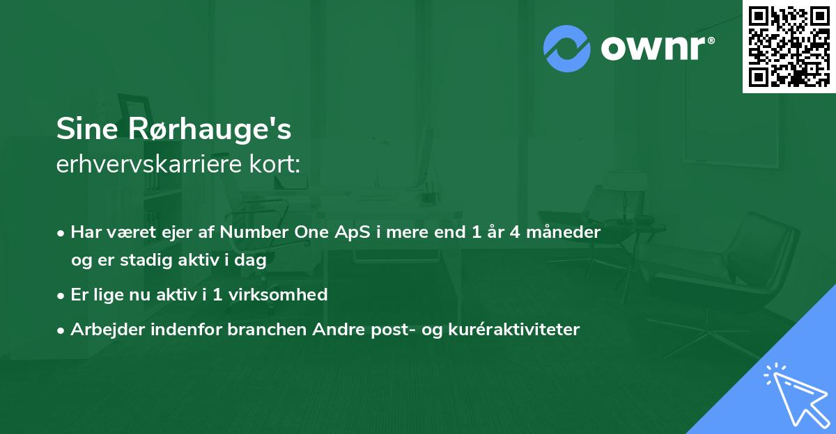 Sine Rørhauge's erhvervskarriere kort