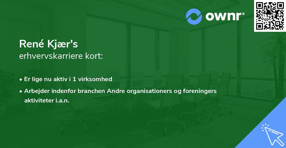 René Kjær's erhvervskarriere kort