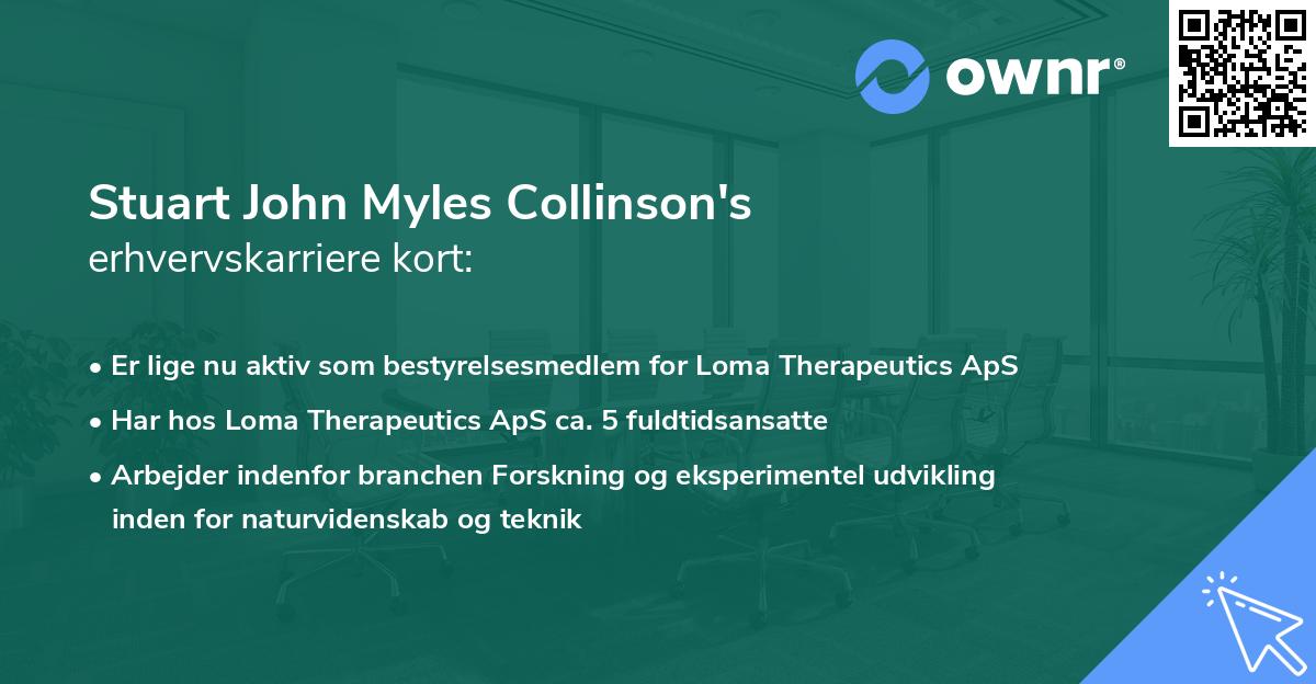 Stuart John Myles Collinson's erhvervskarriere kort