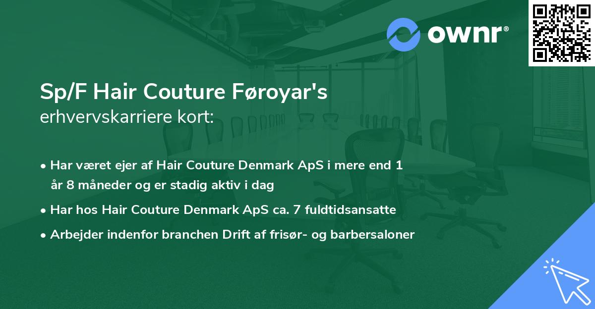 Sp/F Hair Couture Føroyar's erhvervskarriere kort