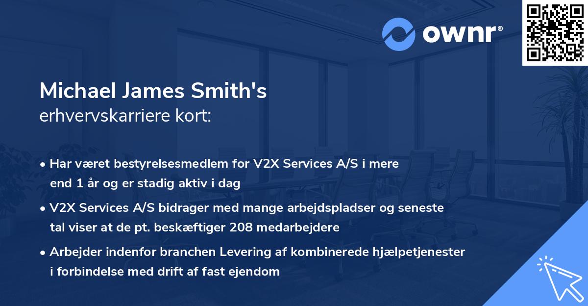 Michael James Smith's erhvervskarriere kort