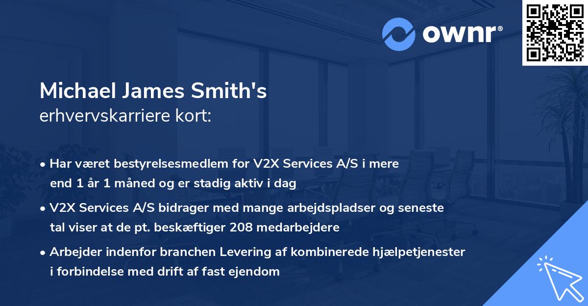 Michael James Smith's erhvervskarriere kort