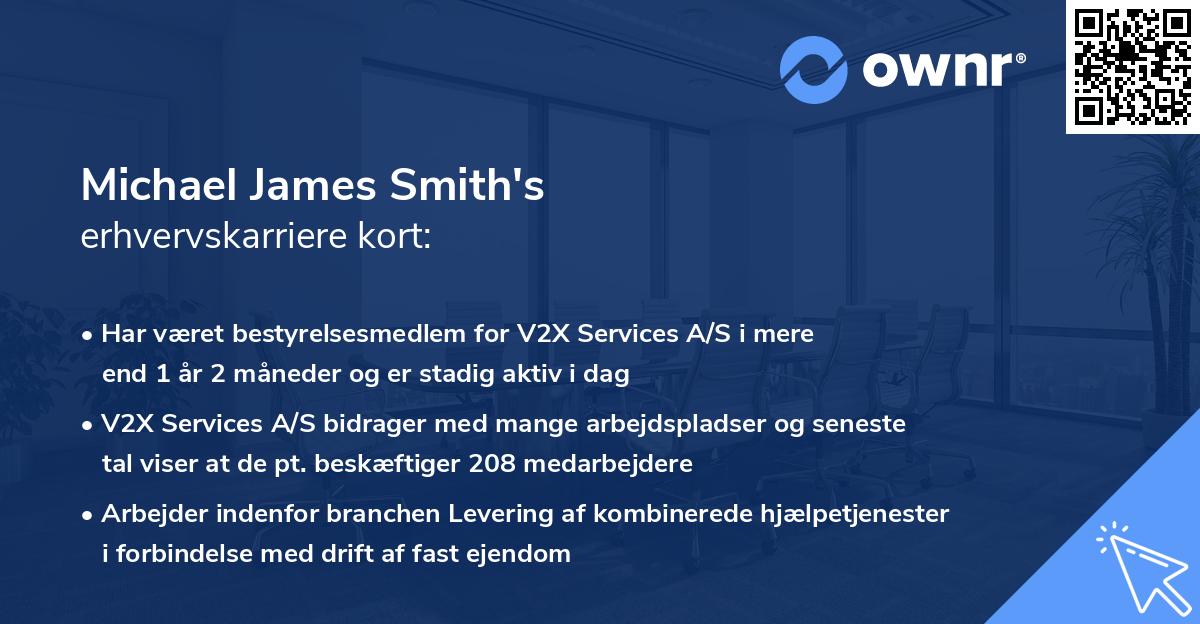Michael James Smith's erhvervskarriere kort