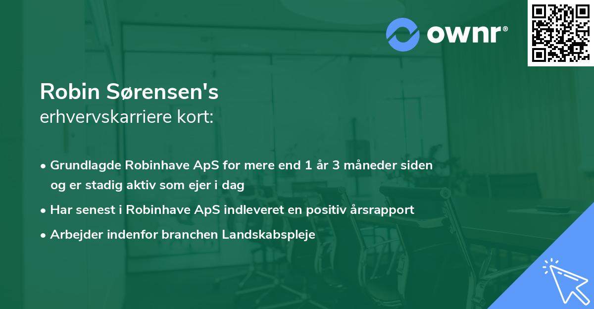 Robin Sørensen's erhvervskarriere kort